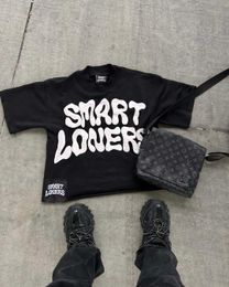 Heren T-shirts American Hip-Hop Graphic T-shirt Gedrukt met oversized Gothic Smart Leisure Harajuku Street View Grafische Y2K Top Gothic Mens Clothing J240409