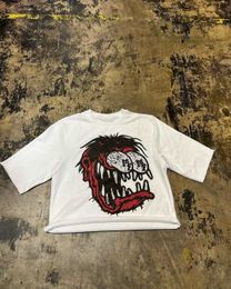 T-shirts masculins American Hiphop Graphic t-shirts imprimer surdimensionné gothique HARAJUKU Strtwear Smart Casual Graphic Y2k Tops Goth Men Clothes T240509
