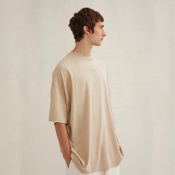 T-shirts pour hommes American Street Fashion Brand Double Thread Series Lettre T-shirt à manches courtes en vrac
