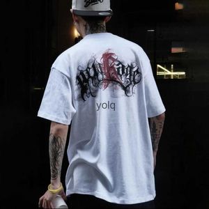 T-shirts pour hommes American Street Harajuku Vintage T-shirt à manches courtes Casual Loose Top surdimensionné High Street Top Lettre surdimensionné Hip Hop Retroyolq