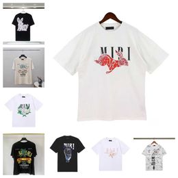 T-shirts pour hommes Amrir Shirt Summer Dress Designer t Hommes Femmes Tshirt Couple Outdoor Casual Sweat Football Polo Noir et Blanc Amari Man