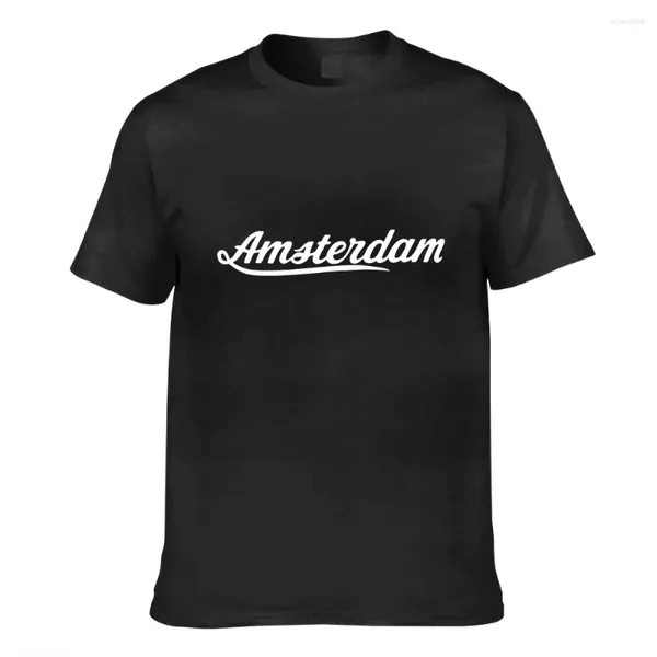 T-shirts pour hommes Amsterdam Pays-Bas Imprimé Été Hommes Chemise Femmes Hauts À La Mode T-shirts Femme T-shirts Occasionnels