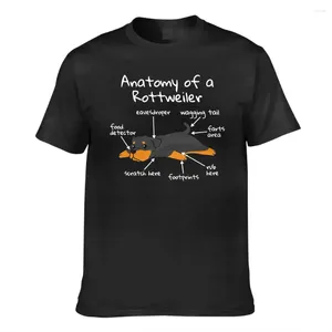 T-shirts pour hommes Anatomie d'une chemise Rottweiler T-shirt drôle Rottie Dog Summer Print Tshirt Hommes Femmes