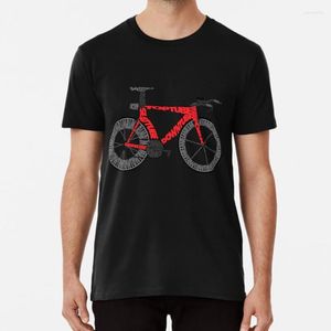 Heren t shirts anatomie van een tijd proef fiets shirt triatlon fiets rode wiel bovenste buis naar beneden