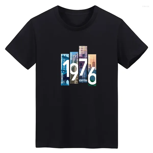 T-shirts pour hommes Anbenser personnalisé 1976 T-shirt imprimé hommes femmes de haute qualité décontracté hommes T-shirts surdimensionnés