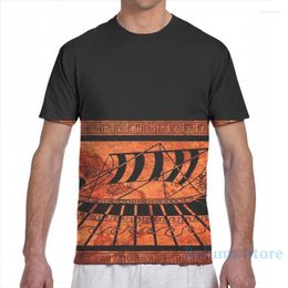 T-shirts pour hommes Grèce antique Longship Hommes T-Shirt Femmes Imprimé partout Mode Fille Chemise Garçon Tops T-shirts À Manches Courtes T-shirts