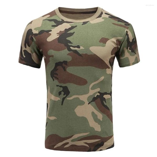 T-shirts masculins et armée féminine Camouflage vert Camouflage 3D T-shirt Parent-Child Vêtements de cou rond décontractés chemise d'été pour hommes