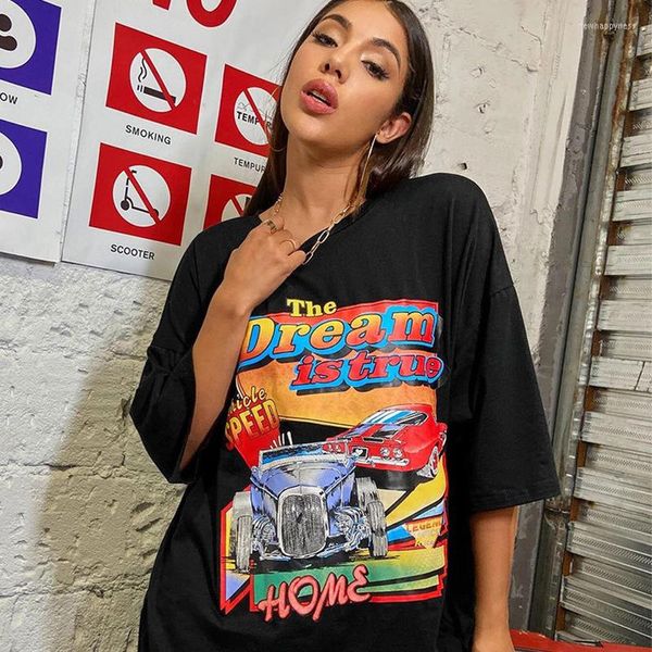 Camisetas de hombre y camisetas de estilo gótico para mujer con estampados de coches americanos europeos para compras de moda callejera