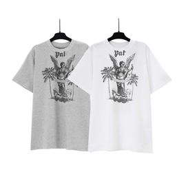 T-shirts pour hommes Anges T-shirt imprimé Hommes Femmes Lettres Imprimer T-shirts À Manches Courtes Surdimensionné Jeunes Couples Tops Pulls J240322