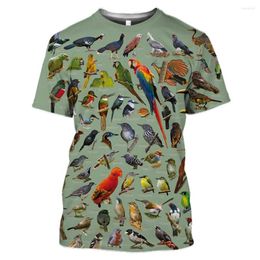 Camisetas para hombres Insecto de pájaro animal Camiseta 3D estampado Summer Fashion Casual manga corta Tops Streetwear Hip Hop Homme Pulter