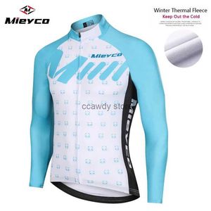 Camisetas para hombres Animal Cartoon Long Seve Ciclismo Jersey Invierno Térmico Fece Bicyc Ciclismo Jersey Chaqueta Cálido Invierno Moutain Bike RopaH24129