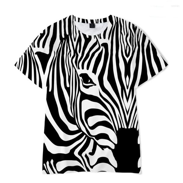 Camisetas para hombres Animal Leopardo Cebra 3d Ropa informal con impresión Hombres Mujeres Moda Camiseta de gran tamaño Niños Boy Punk Tees Tops Harajuku Camisetas