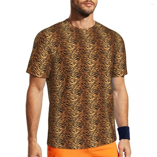 Camisetas para hombre, ropa deportiva con estampado de animales, camiseta de verano con rayas de tigre, camiseta Vintage novedosa para parejas, camisetas de diseño de talla grande 5XL 6XL