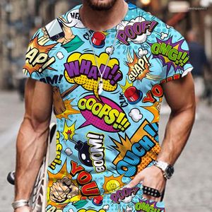 Heren t shirts anime 3D cartoon bom explosie bedrukte t-shirt zomer mannen en vrouwen o-neck tops Harajuku Wind Beach feest kamperen om te dragen.