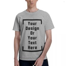 Heren t shirts anime Voeg je eigen ontwerp toe print de tekstfoto hier heren basis fundamentele korte mouw t-shirt mannen set op maat gemaakte unieke tops