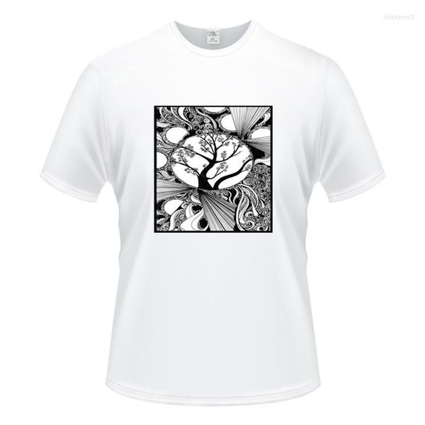 Camisetas para Hombre Anime Art Canvas Print Camisa de algodón Hombres Camiseta clásica cómoda de Verano Manga Corta Moda Fitness Camiseta Interior básica