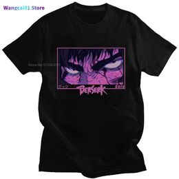 Heren t-shirts Anime Berserk Guts Harajuku High Street Comic Print Men's Tops Summer Short-Seved katoen losse casual hoogwaardige T-shirt 0228H23