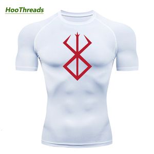 T-shirts pour hommes Anime Berserk Imprimer Chemises de compression pour hommes à manches courtes Gym Entraînement Fitness Sous-vêtements T-shirt athlétique à séchage rapide T-shirts Tops 230828