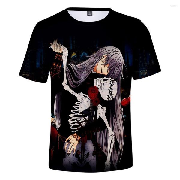 Mannen T-shirts Anime Black Butler 3D T-shirt Student O-hals Korte Mouw Print Roman Zomer Tee Shirt