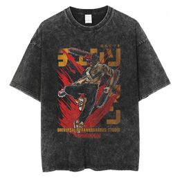 Camisetas para hombres CANDA DE ANIME MAN MAN CHUELA TSHIST CHISH STREETWEA RETRO CAMITURA RETRO POCHITA CAMISAS CASAL DE MANAVA CORTA Summer 230814