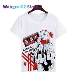 T-shirts pour hommes Anime DARLING in The FRANXX HIRO TShirts Zero Two Code 002 T-shirts imprimés Hommes Tops à manches courtes Casual Summer Tees 020623H