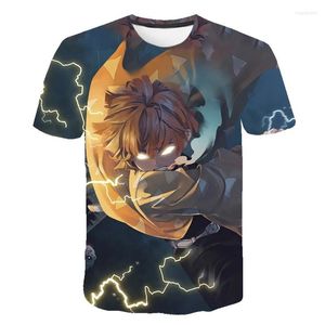 T-shirts pour hommes Anime Demon Slayer Kimetsu No Yaiba Chemise Impression 3D T-shirt Cosplay Tanjirou Nezuko Unisexe T-shirt ample à manches courtes