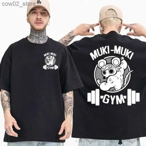 T-shirts pour hommes Anime Demon Slayer Uzui Tengen T-shirts imprimés unisexe drôle Ninja souris Muki Gym T-shirt souris musclée T-shirt surdimensionné Q240201