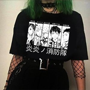 T-shirts pour hommes Anime Fire Force Shirt Manga Akitaru Obi Iris Tamaki Kotatsu Hauts à manches courtes Harajuku