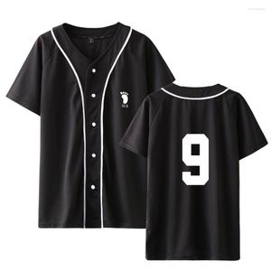 Heren T-shirts Anime Haikyuu Baseball Shirt Mannen Karasuno High School Uniform Sportkleding Korte Mouw Straat Hip Hop Jersey