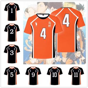 T-shirts masculins Anime Haikyuu cosplay Costume Karasuno High School Volleyball Club Club Sportswear Jerseys Uniform Top