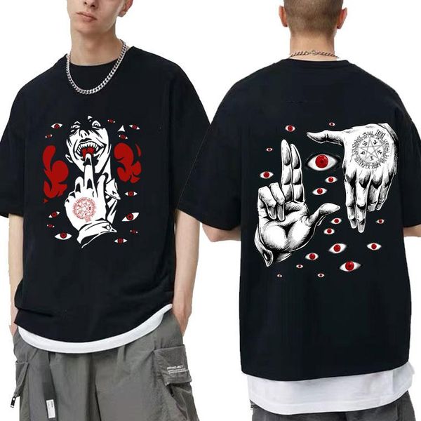 Camisetas para hombres Anime Hellsing Alucard Vampiro Imprimir camiseta Hombres Mujeres All-Match Tee Tops Moda Streetwear Gráficos de gran tamaño T ShirtsMen's