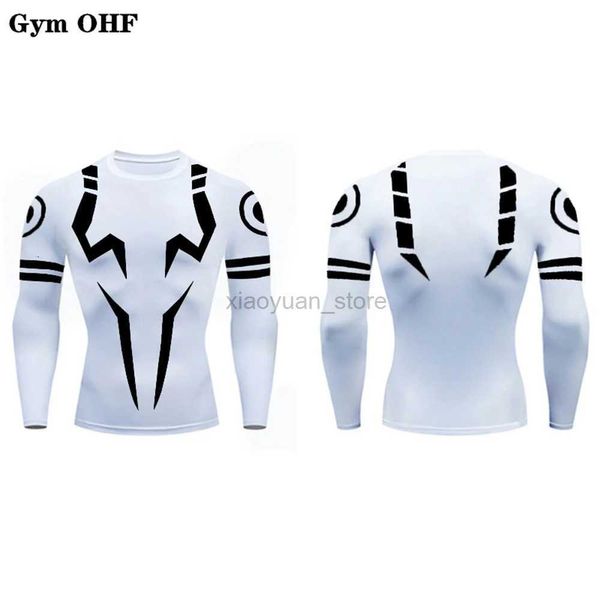 Camisetas para hombres Anime Jujutsu Kaisen Impresión 3D Camisas comprimidas para hombres Running Training Gym Fitness Camiseta de secado rápido 240327