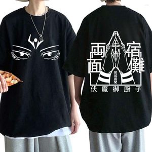 T-shirts pour hommes Anime Jujutsu Kaisen Ryomen Sukuna Eyes T-shirt pour hommes 2023 Été Manches courtes Streetwear Graphiques Unisexe Y2K Vêtements Tops