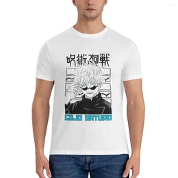 T-shirts pour hommes Anime Jujutsu Kaisen Chemise Gojo Satoru Graphique Quatre Saisons Crewneck Manches Courtes Hommes Grande Taille Lâche Confortable