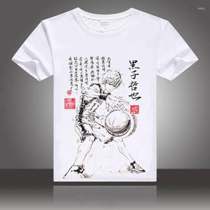 T-shirts pour hommes Anime Kuroko's Basket Ball Cosplay Kuroko No Basuke T-shirt Tetsuya Kagami Taiga Hommes Tshirt Encre Peinture Tees Tops