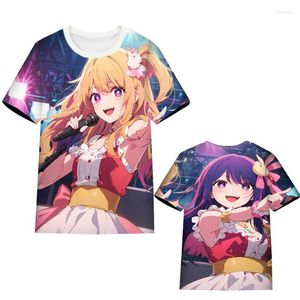 Camisetas para hombres Anime Manga Oshi No Ko Camisetas Ropa informal con impresión 3D Hombres Mujeres Moda Camisa de manga corta de gran tamaño Camisetas para niños Tops Ropa