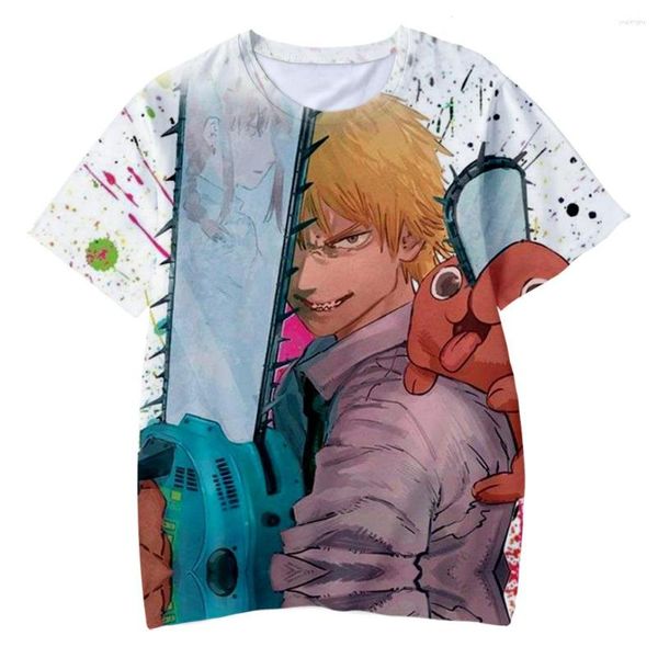 T-shirts pour hommes Anime Manga T-shirts Tronçonneuse Homme Impression 3D Streetwear Hommes Femmes Casual Mode Chemise Surdimensionnée Harajuku Enfants T-shirts Tops
