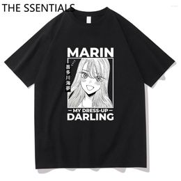 Heren t shirts anime mijn jurk lieverd shirt heren casual katoen t-shirt kawaii marin t-shirt manga sono bisque poppen wa koi wo suru tees