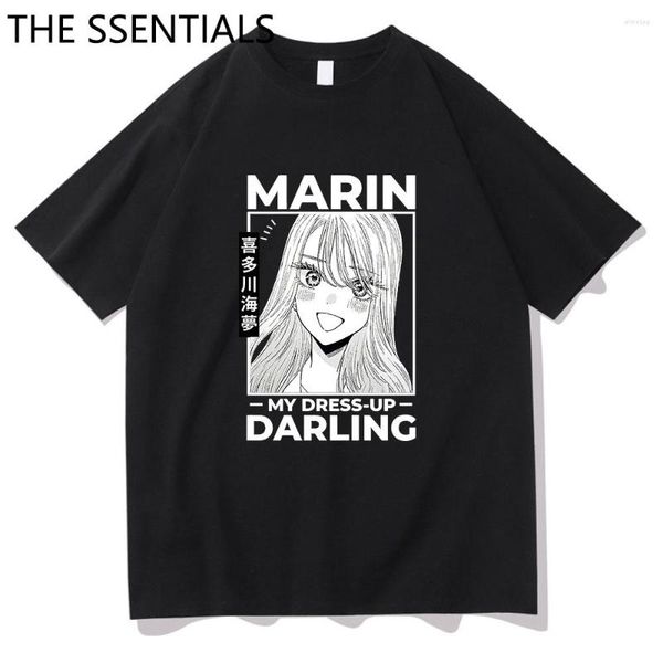 Camisetas de hombre Anime My Dress Up Darling Shirt Hombres Casual Camiseta de algodón Kawaii Marin Camiseta Manga Sono Bisque Doll Wa Koi Wo Suru Tees