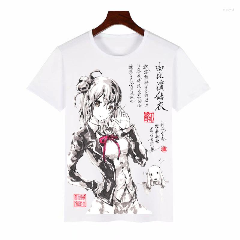 T-shirts pour hommes Anime ma jeunesse comédie romantique est faux comme je m'y attendais T-shirt Hikigaya Hachiman Cosplay Costume chemise de mode t-shirts