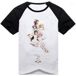 T-shirts pour hommes Anime Puella Magi Madoka Magica chemise à manches courtes t-shirts Kaname Akemi Homura dessin animé impression t-shirt