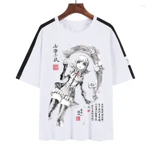 T-shirts pour hommes Anime Ronpa Dangan Cosplay T-shirt hommes femmes fille chemise encre lavage peinture à manches courtes t-shirts hauts