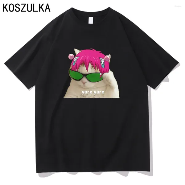 Camisetas para hombre, camiseta de Anime Saiki K, Camiseta de algodón de alta calidad, Sudaderas gráficas de verano, Sudaderas Kusuo para hombre/mujer, Sudaderas de Hip Hop