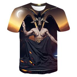 Heren t-shirts Anime Satan Evil 3D Printed Kids T-shirt Cartoon Mr Pickles Summer Heren Streetwear Hip Hop Casual Women Topsmen's