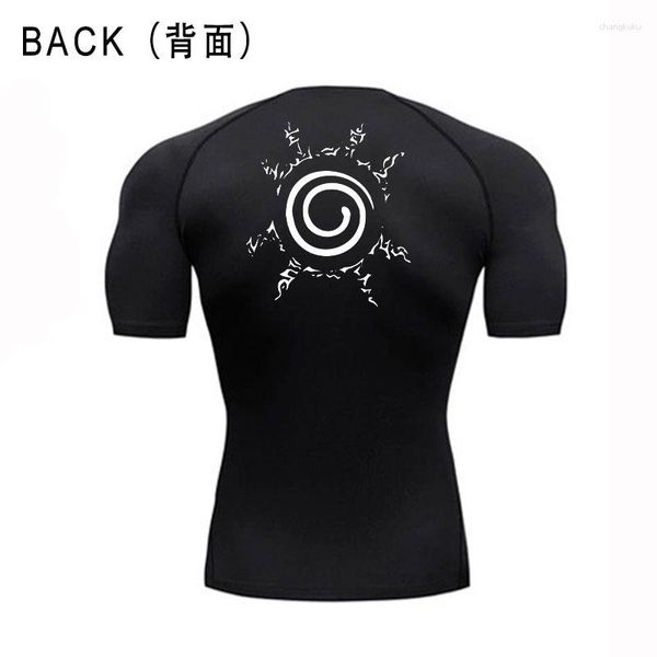 T-shirts pour hommes Anime Sports T-shirts de course à manches courtes Fitness Séchage rapide Maillot de basket-ball Chemise de compression Élastique Serré Sport Hommes