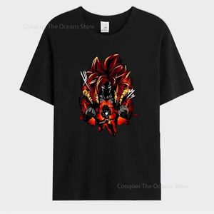 T-shirts pour hommes T-shirts T-shirt pour hommes imprimés Supersaiyan Goku Slves courts O-cou ts haut