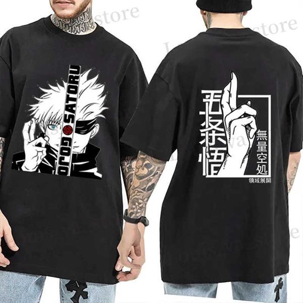 T-shirts masculins T-shirt Anime Cool Gojo Satoru Graphic Printing T-shirt Mash