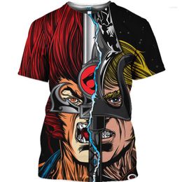 Mannen T-shirts Anime Thundercats 3D Print Shirt Kinderen Mannen Zomer Jongens Kawaii Tees Tops Meisje Kinderkleding T-shirt oversized T-shirts