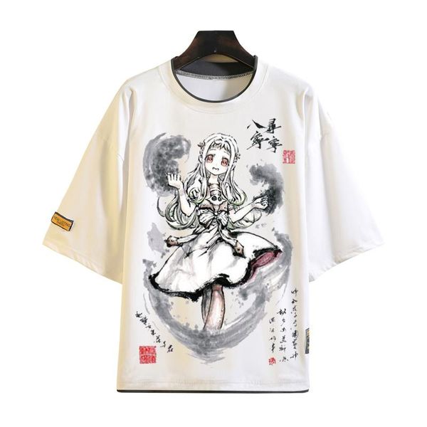 T-shirts pour hommes Anime Toilettes liées Hanako Kun T-shirts unisexes Dessins animés Peinture à l'encre T-shirt Femmes Hommes T-shirt à manches courtes