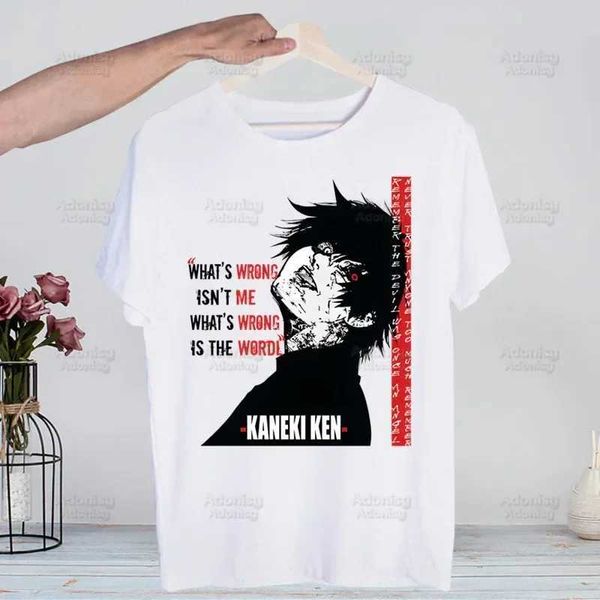 T-shirts masculins anime Tokyo Ghoul Kaneki Ken Cool Manga Mens Tshirt mignon Shirt Mens Mens Fashion T-shirt pour hommes Tops décontractés Slve T240425